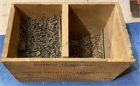 Box of nails in a vintage Western World Champion