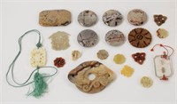 Lot of Carved Chinese Amulets, Pendants, Etc.