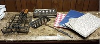 Lot of barbecue supplies and accessories