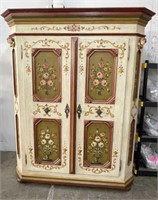 6 FT Antique Painted Wardrobe