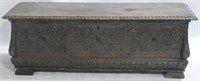 18th Century Heavily Carved Blanket Box