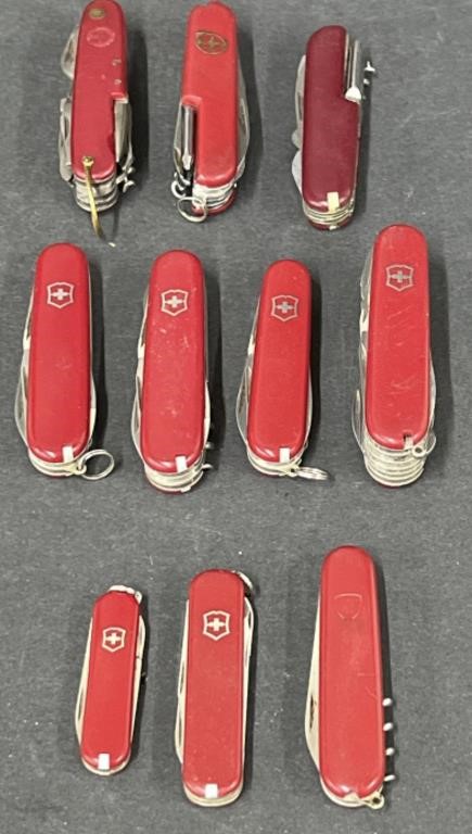 (E) Red Pocket Knives, Most Are Victorinox Swiss