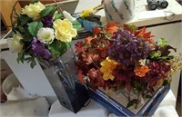 Silk flowers for fall, spring & a flower music box