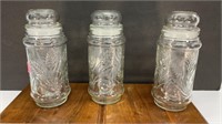Mr. Peanut Glass Jars with Lids 1982