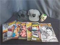 Lowrider Mags , Hats (look new) - Skull Candle