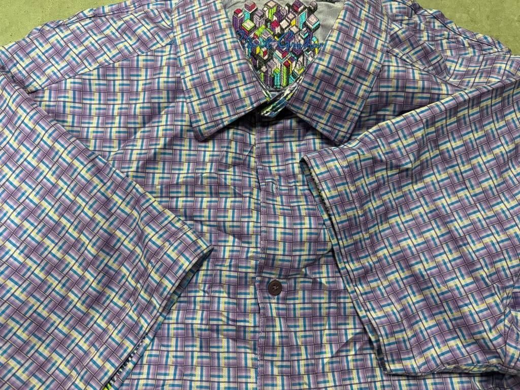 2XL Robert Graham Mens Short Sleeve Knit