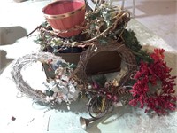 Collection of wreaths and floral decor