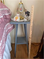 Antique Side Table and Contents