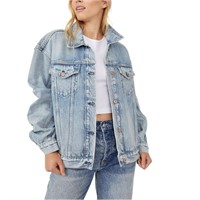 SIZE EXTRA SMALL FREE PEOPLE WOMENS DENIM JACKET