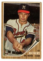 1962 Topps Ed Mathews Baseball Card #30