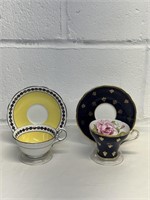 Aynsley Teacups and Saucers- VG