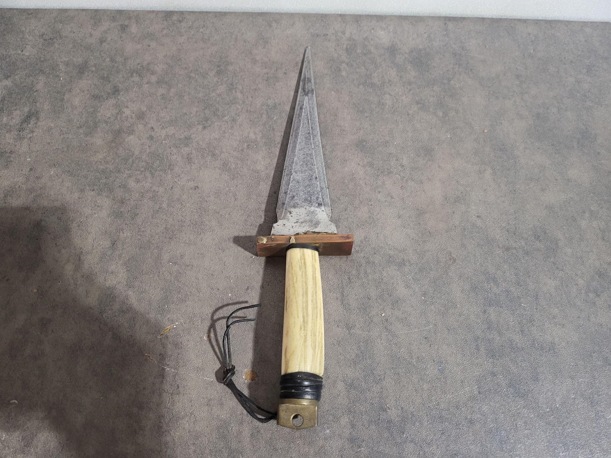 Old Handmade Bone Dagger