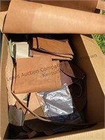 Box of Leather pieces