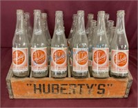 Huberty's orignal bottles and crate