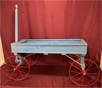 Antique toy wooden wagon nicely restored