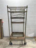 Metal Wire Rack on Wheels K12A