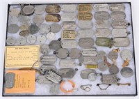 Span Am WW1 WWII VIETNAM LARGE DOG TAG LOT USMC CG