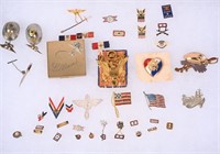 SPAN AM WW1 & WWII US PATRIOTIC SWEETHEART JEWELRY