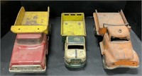 Vintage Tonka Trucks & Tin Cresent Ice Co..