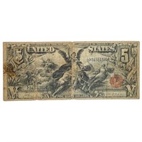 FR. 270 1896 $5 EDUCATIONALSILVER CERTIFICATE VF