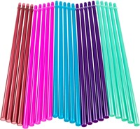 12 Inch Reusable Straws Pack 24 Variety Color Pack