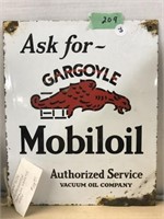Reproduction Mobiloil Service Sign