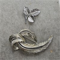 Sarah Coventry Signed Leaf Brooches