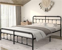 Debercu Cal-King-Size-Bed-Frame with-Headboard and
