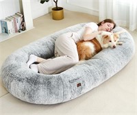 Human Dog Bed for Adults, Grey - NEW
