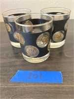 Vintage 1960s Libbey Coin Glasses