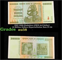 2007-2008 Zimbabwe (ZWR 3rd Dollar) 20 Billion Dol