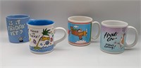 (4) Vintage Inspirational Coffee Mugs