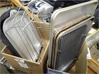 (2) Boxes w/ Cookie Sheets, Cooling Racks,