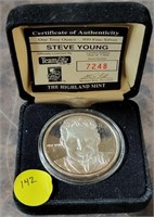 STEVE YOUNG COMM. SILVER MEDAL W/CASE