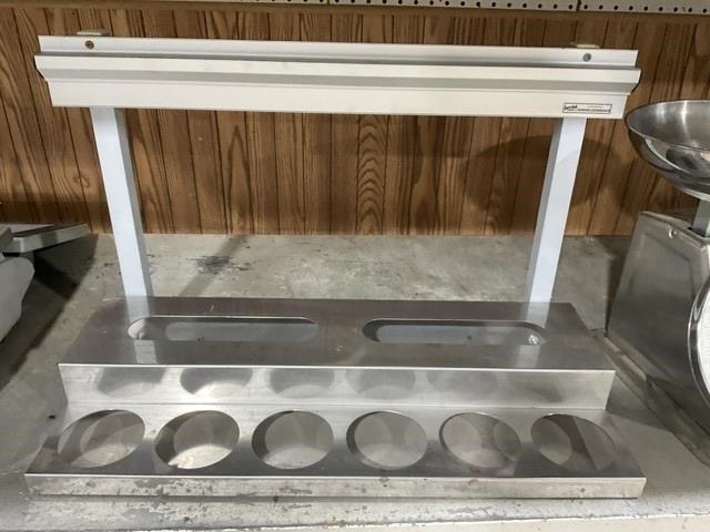 Stainless Glove and spice rack with speed rail 23”