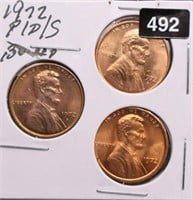 1971-P/D/S U.S. Lincoln Cents