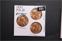 1971-P/D/S U.S. Lincoln Cents
