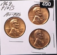1968-P/D/S U.S. Lincoln Cents