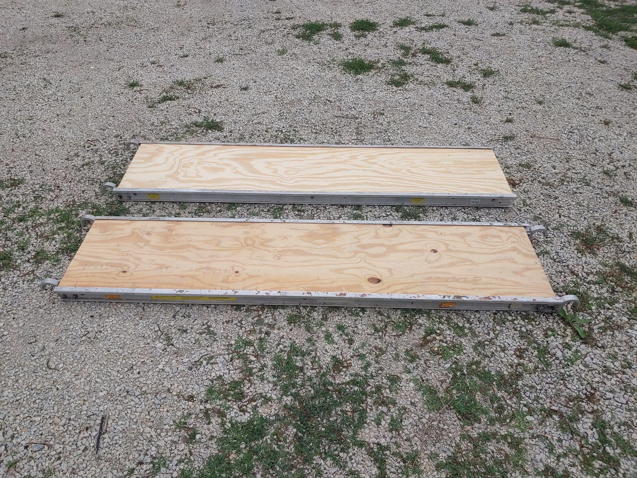 pair of 7ft Aluminum / Plywood Scaffolding Planks
