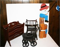 Fishing Boy, Magazine Rack, Doll High Chair,