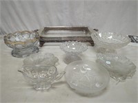 serving dish and other glassware