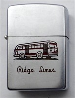 VINTAGE ZIPPO RIDGE LINES ADVERTISING