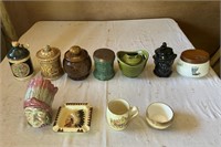 Antique Porcelain Tobacco Jar/Candy Jar/Assorted