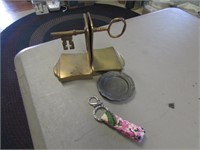 brass key bookends & items