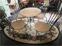 Composite Top Bistro Dinette Dining Table w Chairs