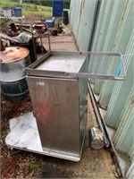 STAINLESS STEEL JANITORIAL ROLLING CART