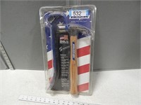 Flat bar and claw hammer in sealed package