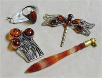 Amber and Agate Jewelry