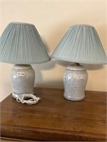 Pair bed side lamps