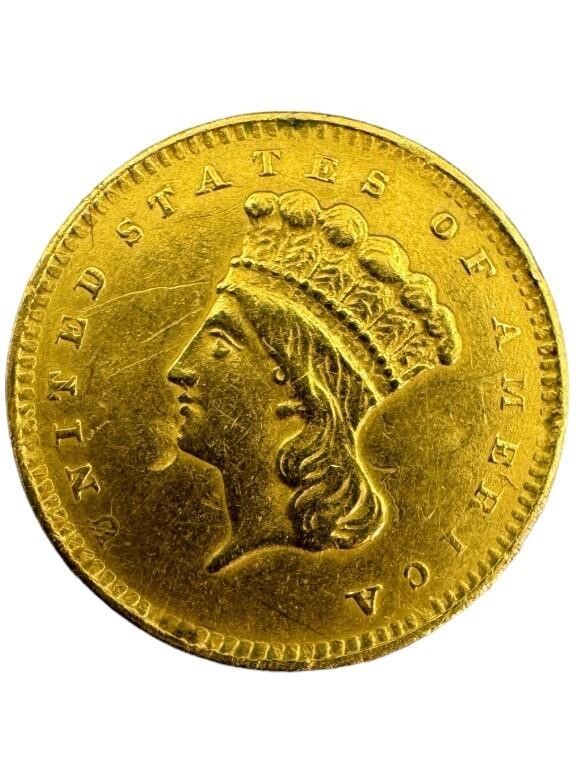 1856 Gold $1 Indian Princess